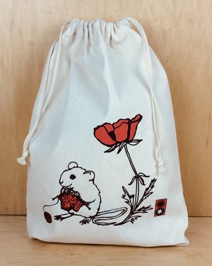 Bonnie Bishoff - Mouse Drawstring Project Bag - Yarn Loop