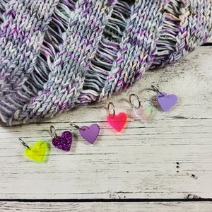 Katrinkles - Acrylic Hearts Stitch Marker Set