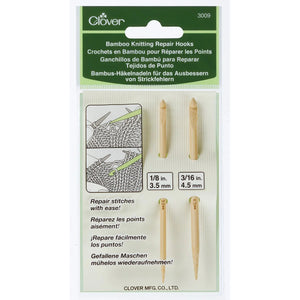 Clover - Bamboo Knitting Repair Hooks