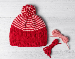 Helena Heart Hat in 2 Colors by Nancy Ekvall