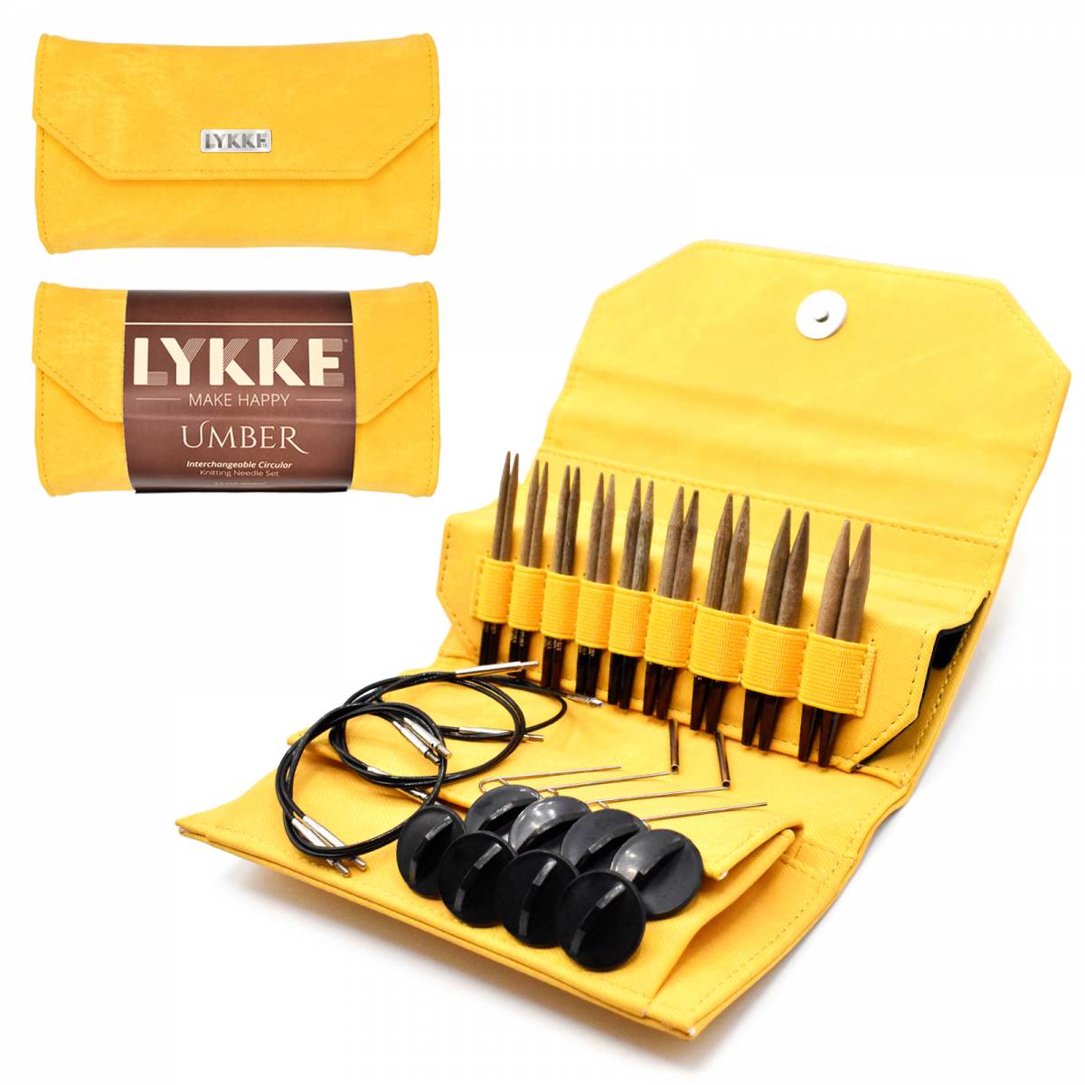 LYKKE Driftwood Interchangeable Circular Knitting Needle Set 3.5