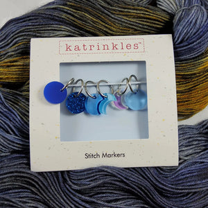 Katrinkles - Acrylic Stitch Marker Set - Moon Phases