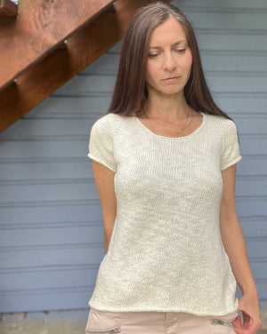 Perfect Summer Tee with Cap Sleeves by SweaterFreak