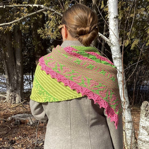 Spring Meadow Shawl by Olya Mikesh - Brown Sheep KAL