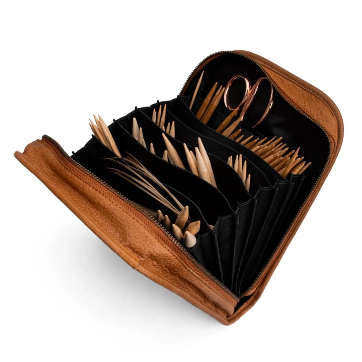 Brown Leather Needle Case, Best of Case for Interchangeable Needle Set,  Leather Case for Knitting Needles, Crochet Case -  Denmark