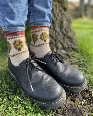 Joyful Colorwork Socks by Charlotte Stone