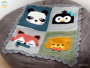 Crochet Animal Blankets & Blocks by Ira Rott