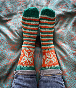 Charming Colorwork Socks by Charlotte Stone