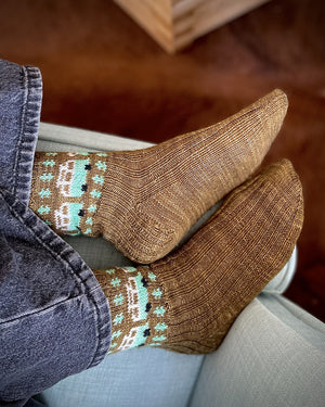 Joyful Colorwork Socks by Charlotte Stone