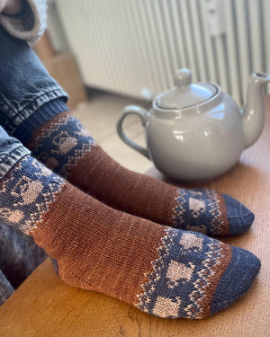 Joyful Colorwork Socks by Charlotte Stone