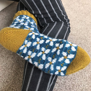 Joyful Colorwork Socks by Charlotte Stone