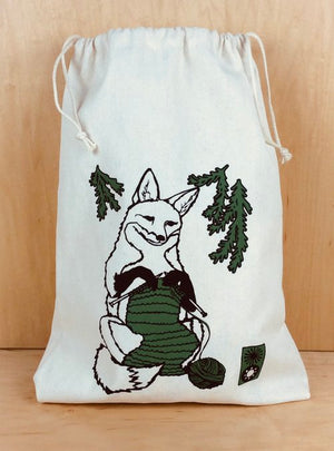 Bonnie Bishoff - Fox Drawstring Project Bag