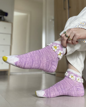 Joyful Colorwork Socks by Charlotte Stone