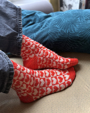 Joyful Colorwork Socks by Charlotte Stone