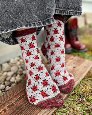 Joyful Colorwork Socks by Charlotte Stone