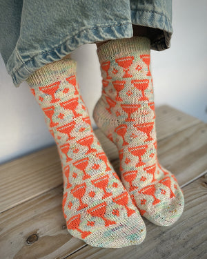 Joyful Colorwork Socks by Charlotte Stone