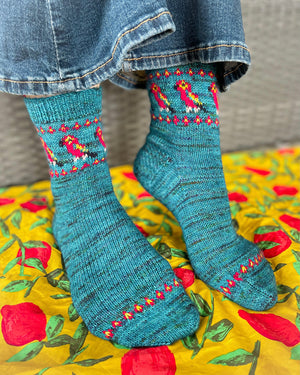 Joyful Colorwork Socks by Charlotte Stone