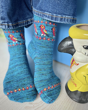 Joyful Colorwork Socks by Charlotte Stone