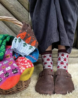 Joyful Colorwork Socks by Charlotte Stone