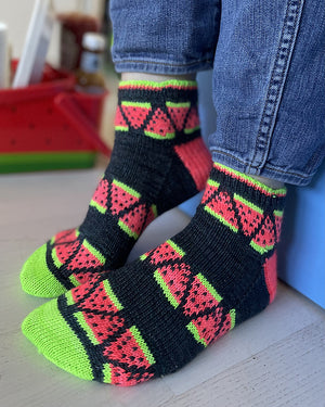 Joyful Colorwork Socks by Charlotte Stone