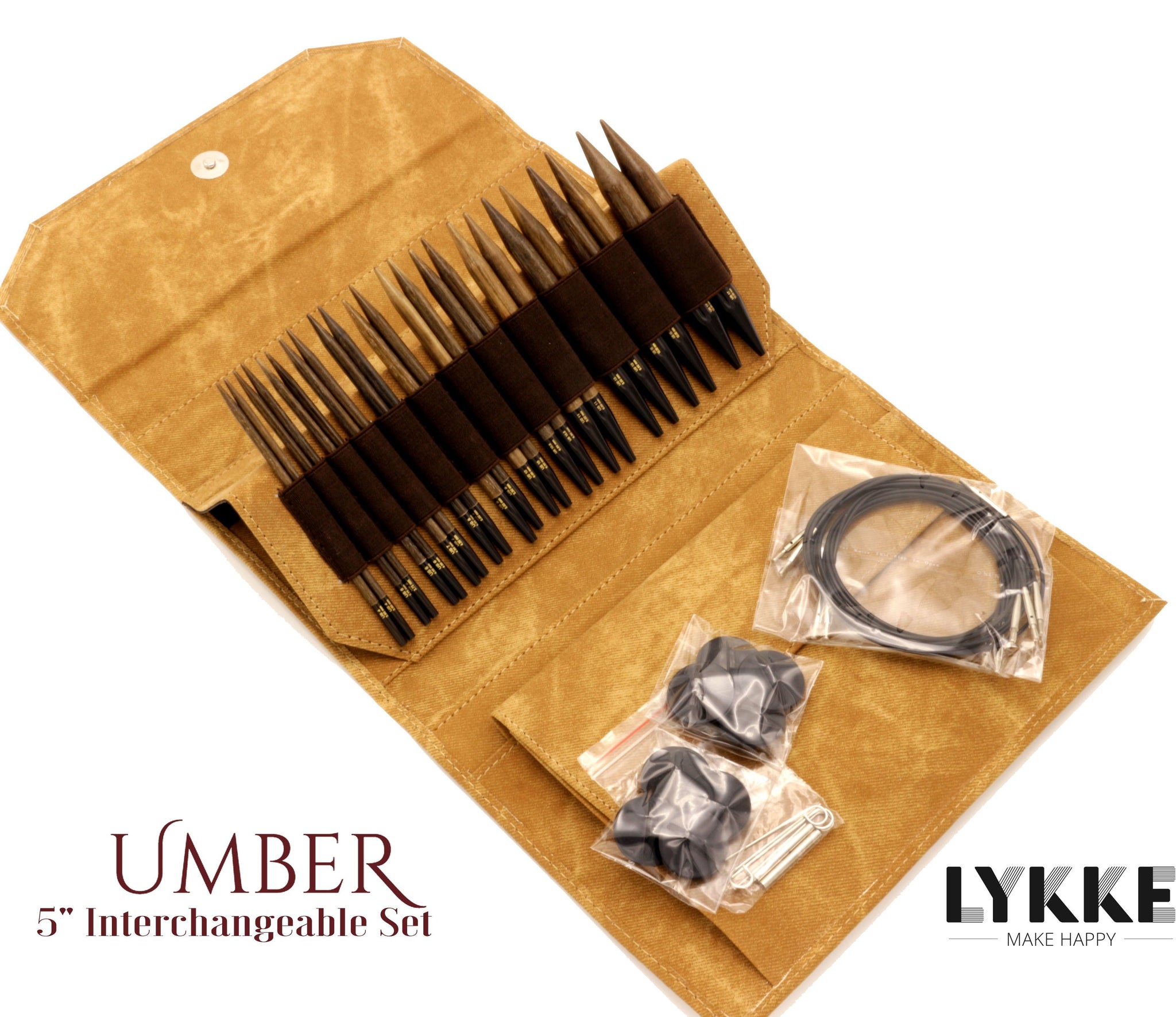 LYKKE - Umber 5 Interchangeable Needle Set (US 4-17)