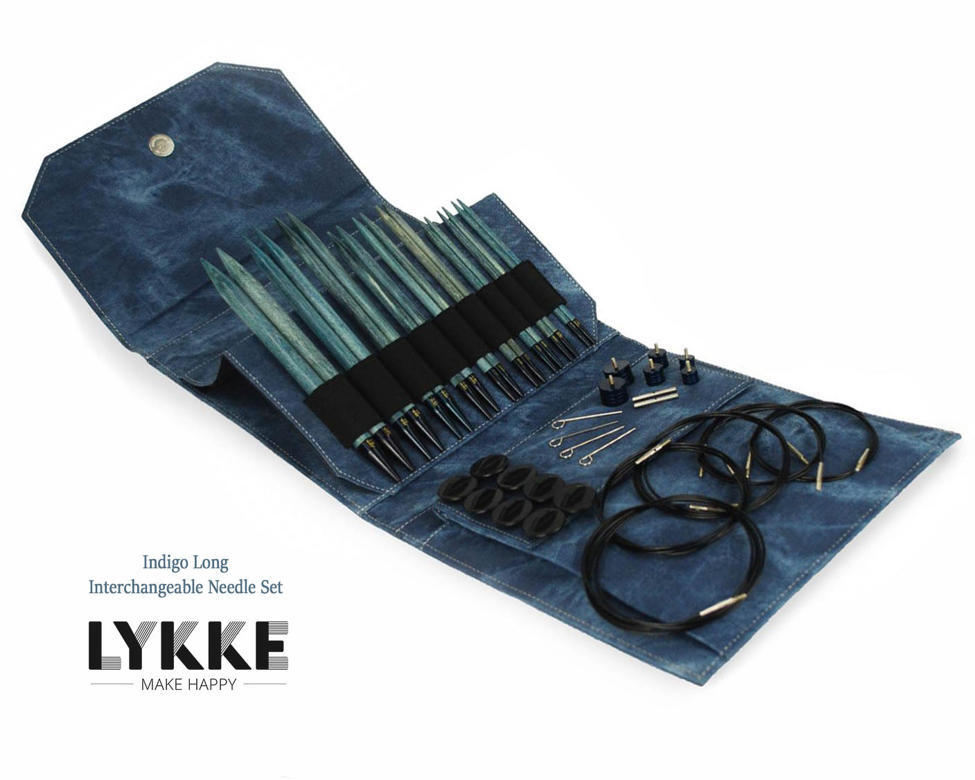 Large LYKKE Driftwood interchangeable Circular Knitting Needle Set